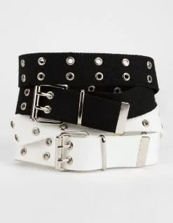 FULL TILT Web Grommet Black & White Belt