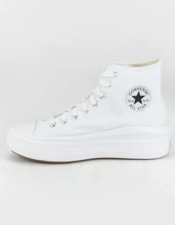 CONVERSE Chuck Taylor All Star Move Womens White Platform High Top Shoes