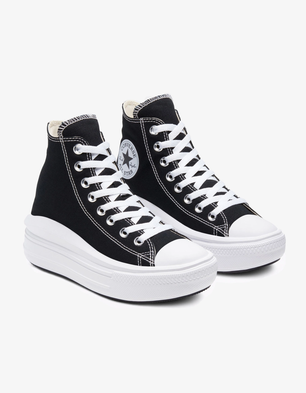 CONVERSE Chuck Taylor All Star Move Womens Black Platform High Top Shoes - Image 6