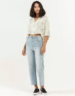 Sisstrevolution SISSTEREVOLUTION Kellyn Womens Wide Leg Crop Jeans