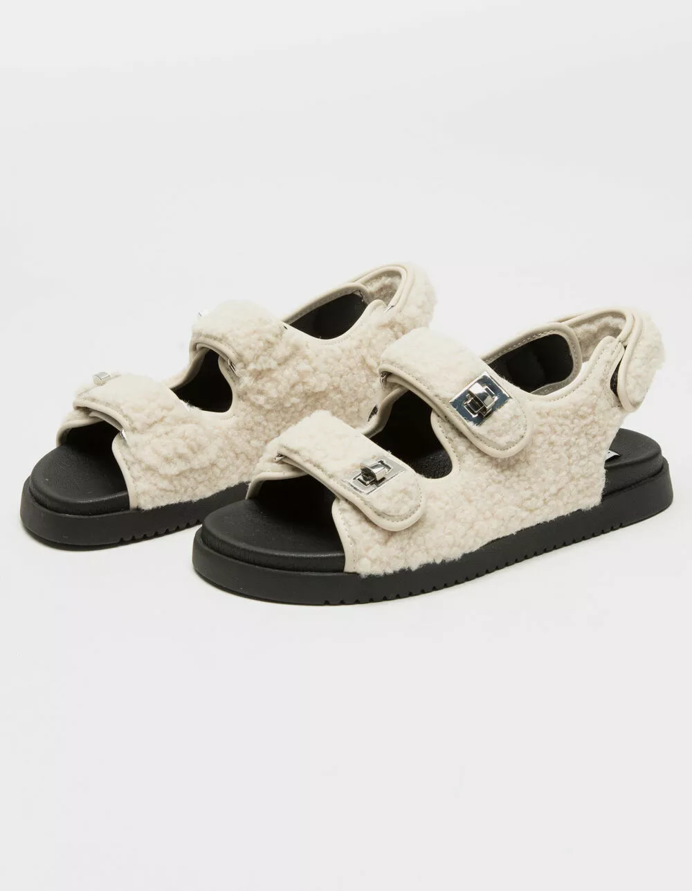 STEVE MADDEN Margie Womens Shearling Sandals
