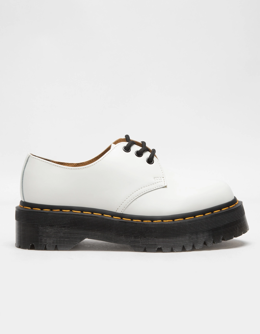 DR. MARTENS 1461 Quad Smooth Leather Womens Platform Shoes - Image 2