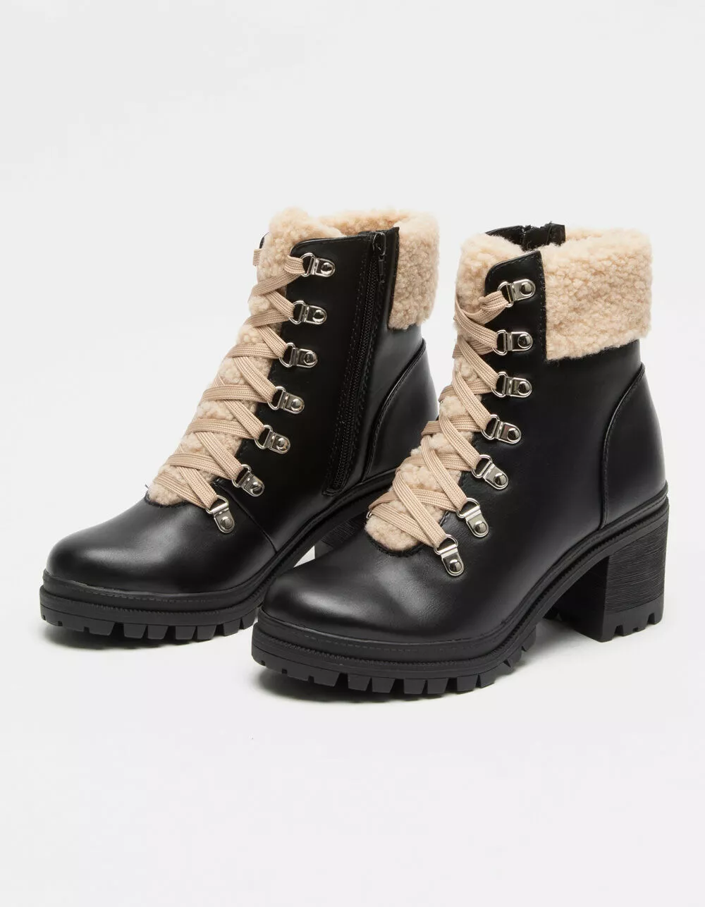 SODA Shearling Womens Hiker Boots