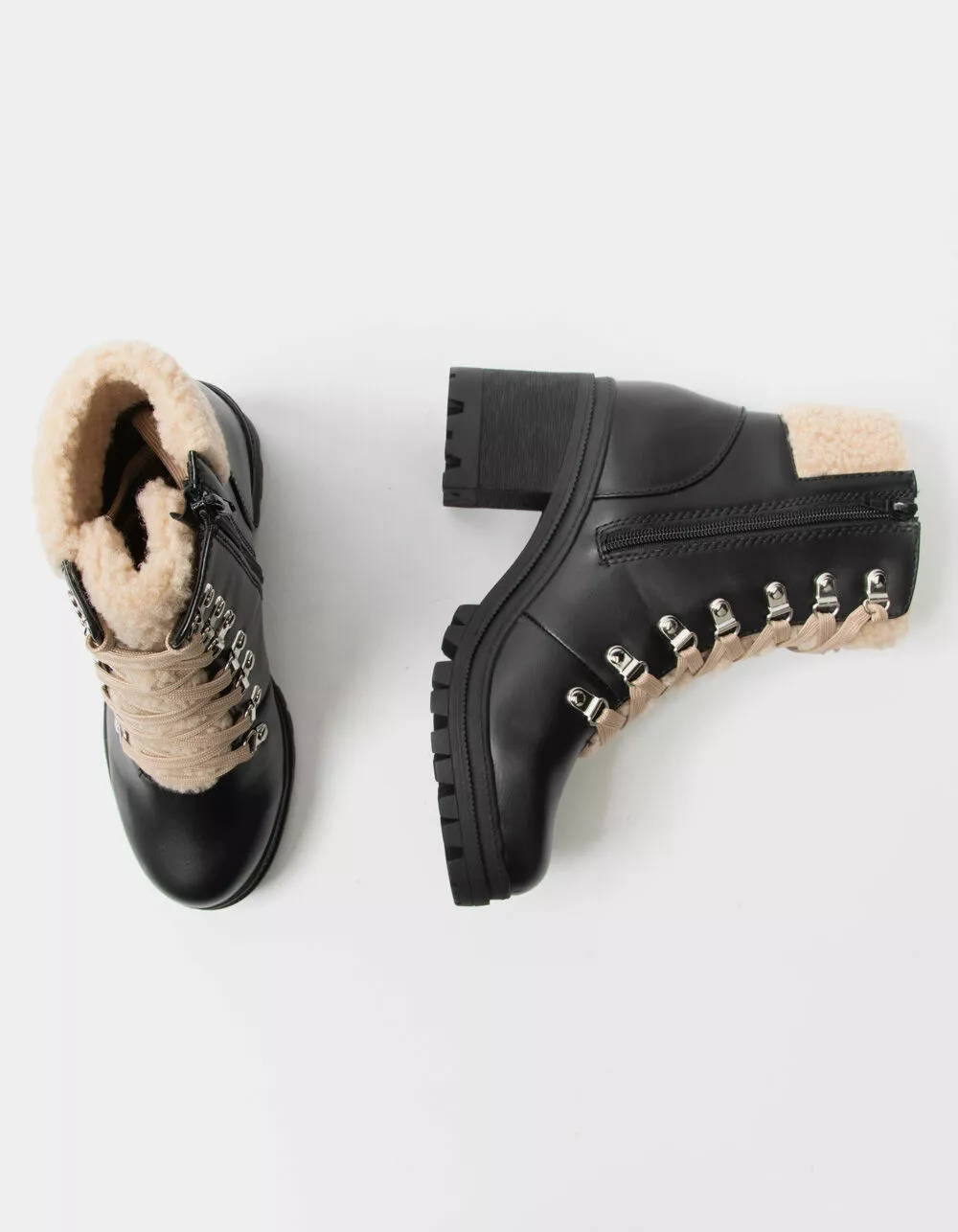 SODA Shearling Womens Hiker Boots - Image 5