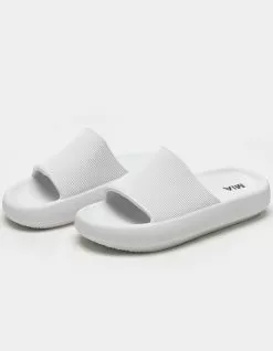 MIA Lexa Womens White Slide Sandals