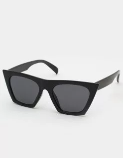 Blue Crown Oversized Plastic Cat Eye Sunglasses