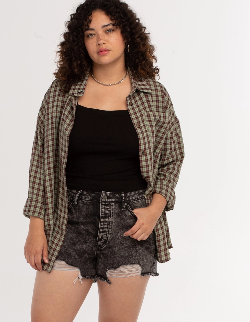 RSQ Vintage High Rise Womens Denim Shorts