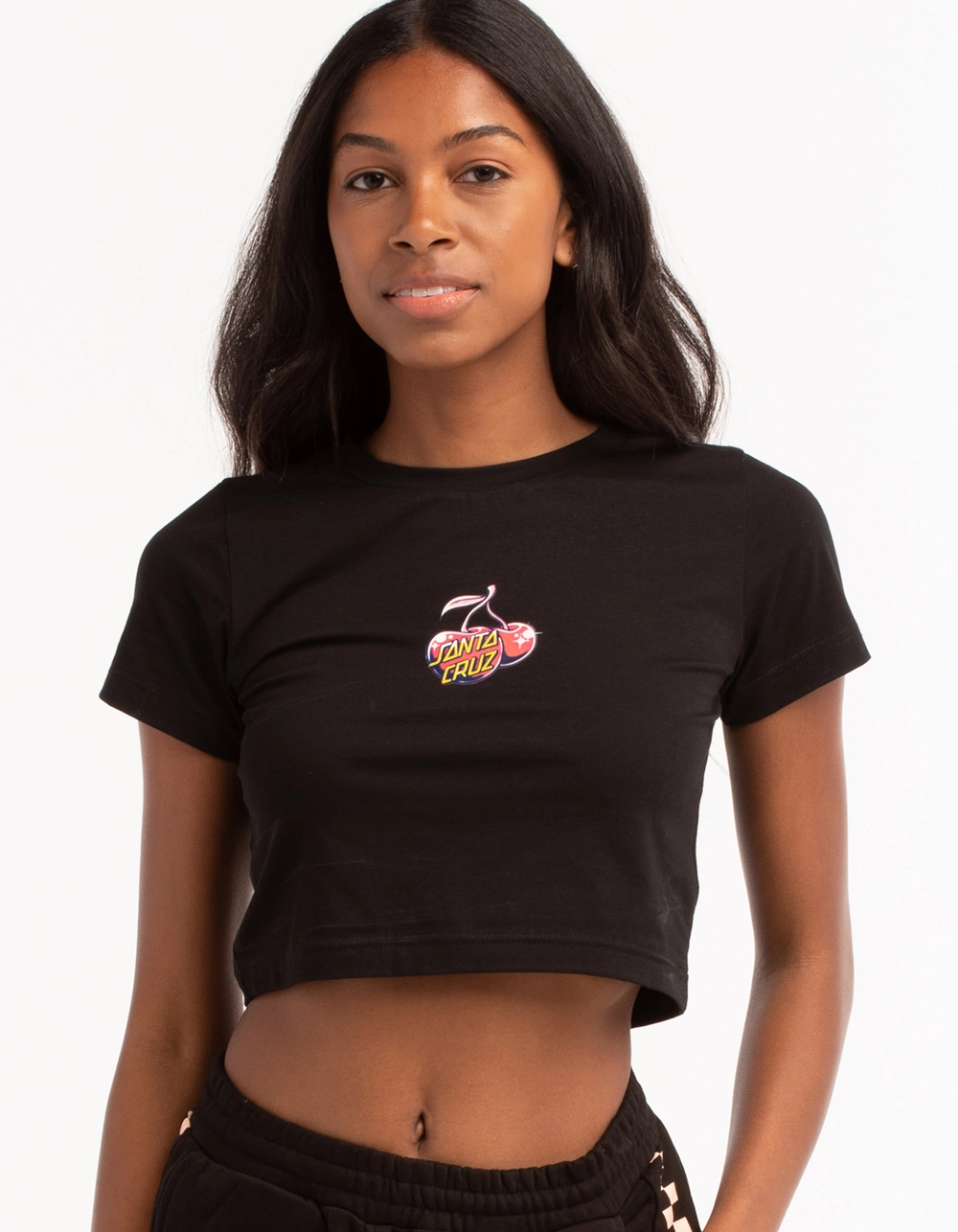 SANTA CRUZ Cherry Dot Womens Cropped Tee