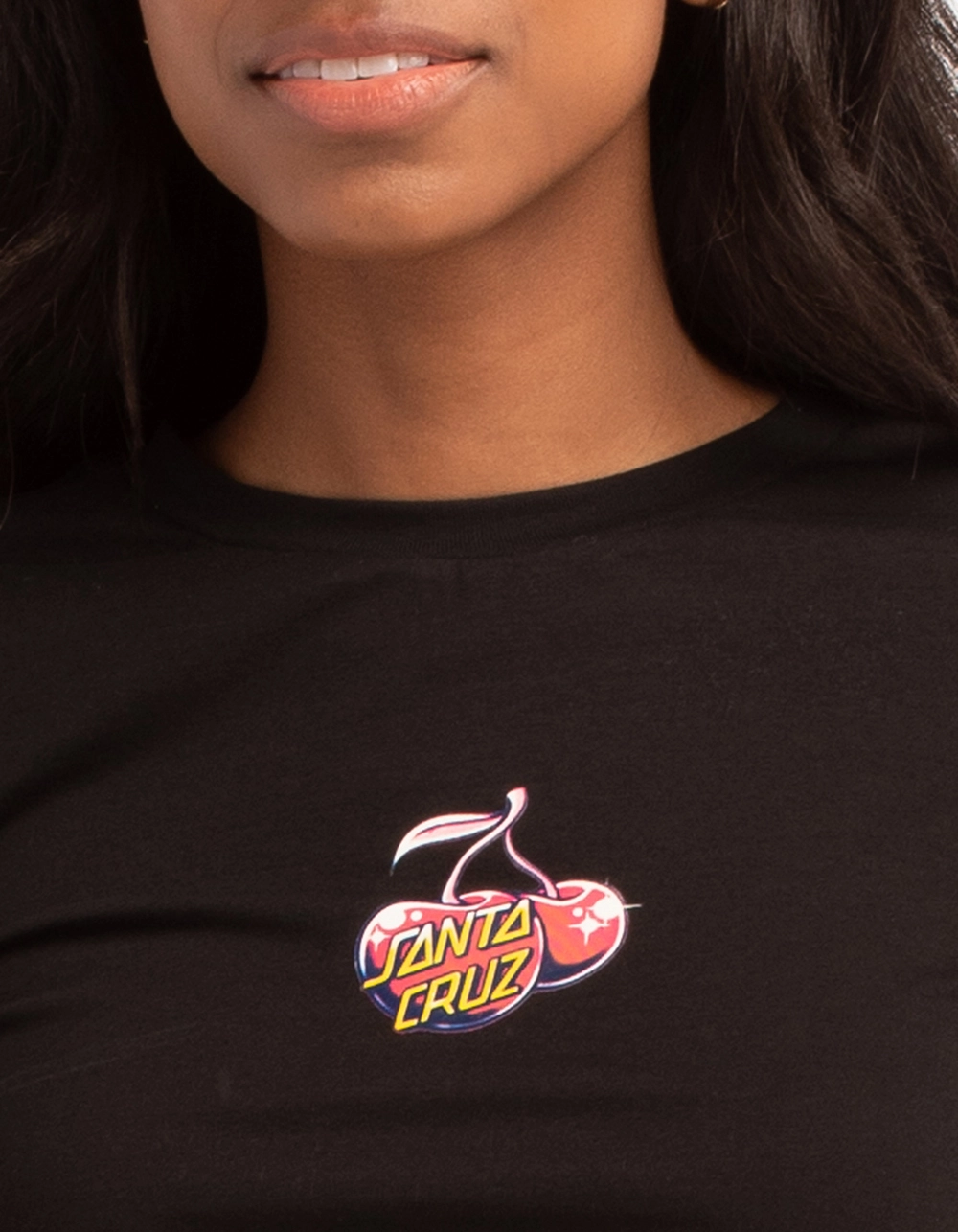 SANTA CRUZ Cherry Dot Womens Cropped Tee - Image 4