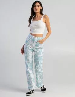 TINSELTOWN Womens High Rise 5 Pocket Wide Leg Jeans