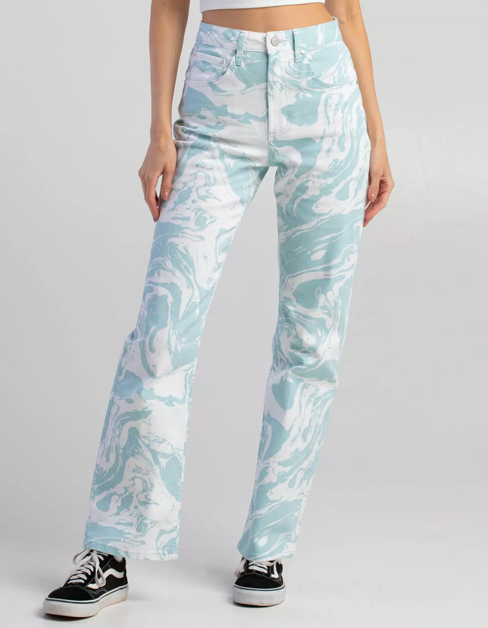 TINSELTOWN Womens High Rise 5 Pocket Wide Leg Jeans - Image 2