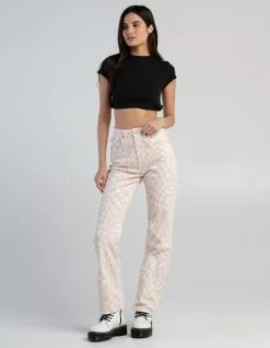 TINSELTOWN Womens High Rise 5 Pocket Wide Leg Jeans