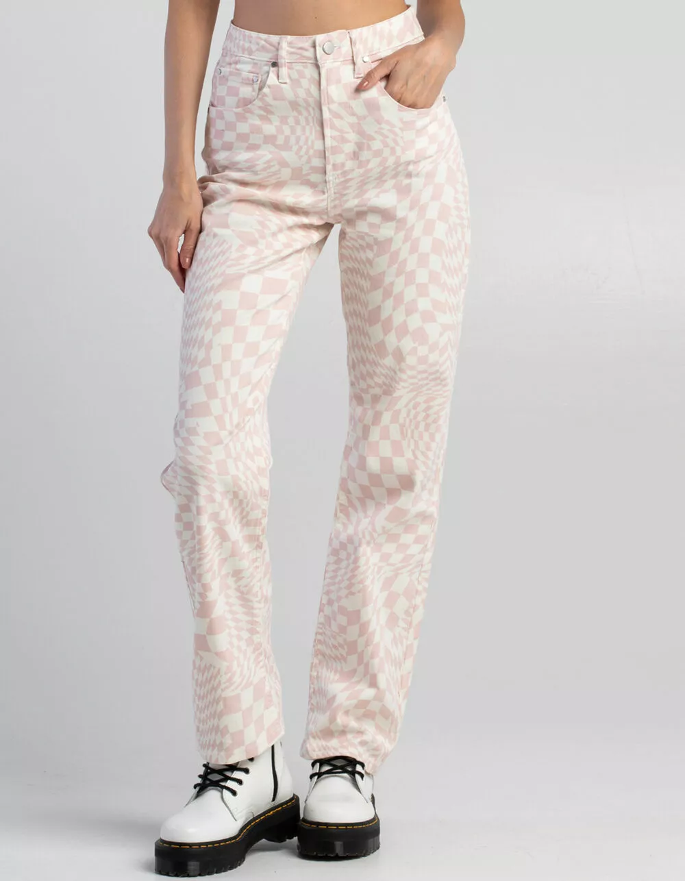 TINSELTOWN Womens High Rise 5 Pocket Wide Leg Jeans - Image 2