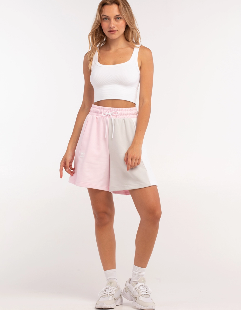ADIDAS Womens Color Block Shorts - Image 4