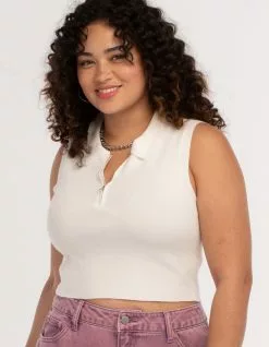 FULL TILT Womens Zip Polo Shirt