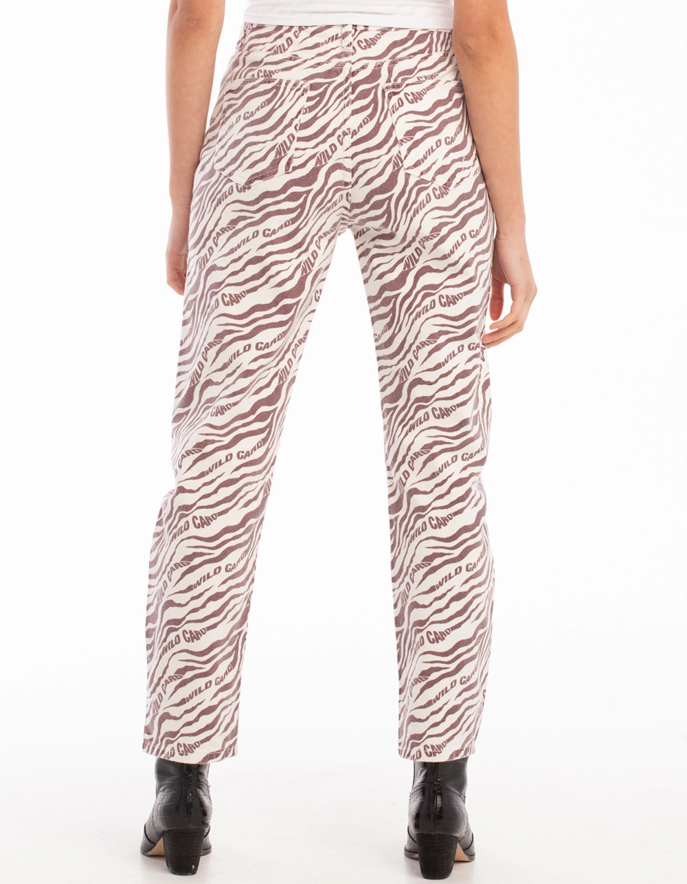 DAISY STREET Womens Zebra Dad Jeans - Image 5