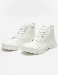 SODA Womens Lug Canvas Boots