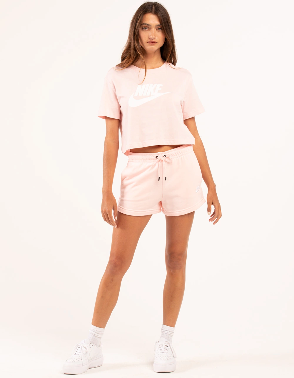 NIKE Sportswear Essentials Womens High Rise French Terry Shorts - Image 4