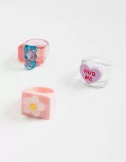 FULL TILT 3 Pack Hug Me Novelty Ring Set