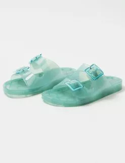SODA Buckle Jelly Womens Slide Sandals