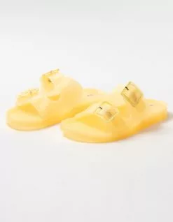 SODA Buckle Jelly Womens Slide Sandals