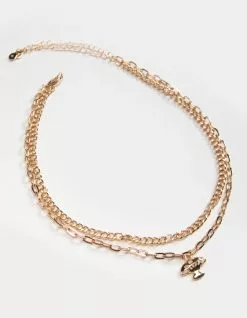 FULL TILT Layered Chain Mushroom Pendant Necklace