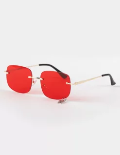 FULL TILT Rimless Square Bolt Charm Sunglasses
