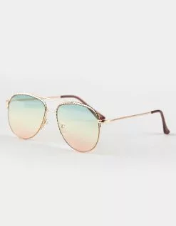 FULL TILT Rainbow Gradient Aviator Sunglasses