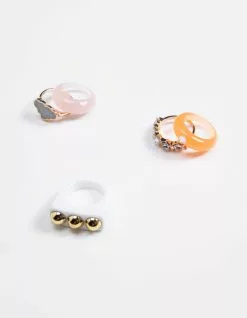 FULL TILT 5 Pack Star Cloud Acrylic Ring Set