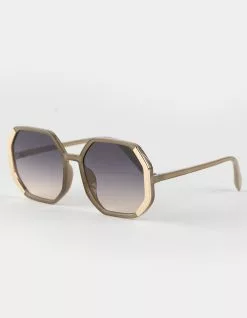 BLUE CROWN Oversized Geometrical Sunglasses