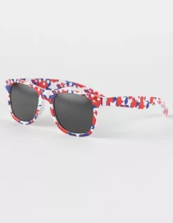 BLUE CROWN Abstract Star Wayfarer Sunglasses