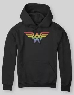 DC COMICS WONDER WOMAN Rainbow Logo Unisex Hoodie