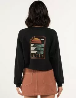 JETTY Sunup Womens Crewneck Crop Sweatshirt