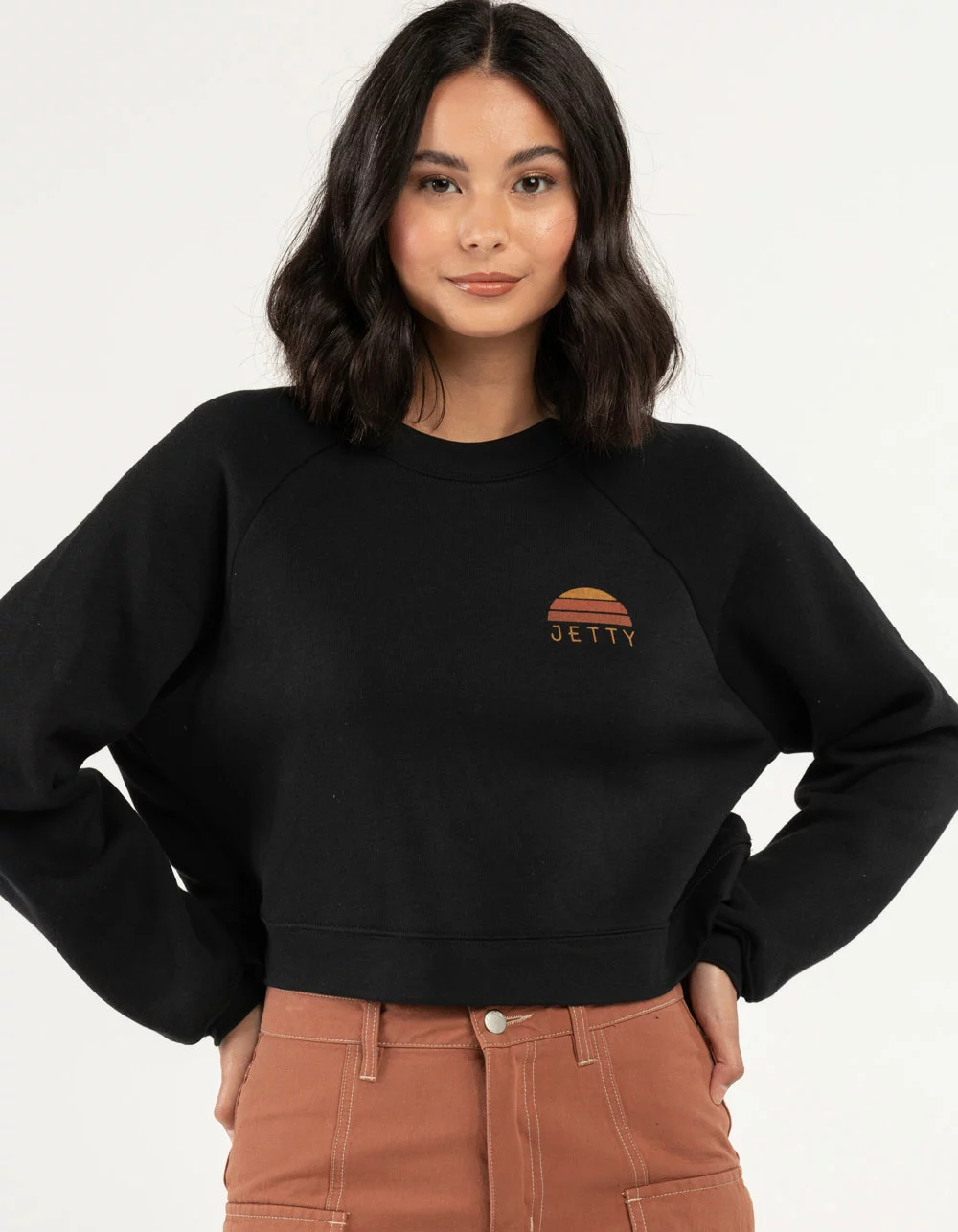 JETTY Sunup Womens Crewneck Crop Sweatshirt - Image 2