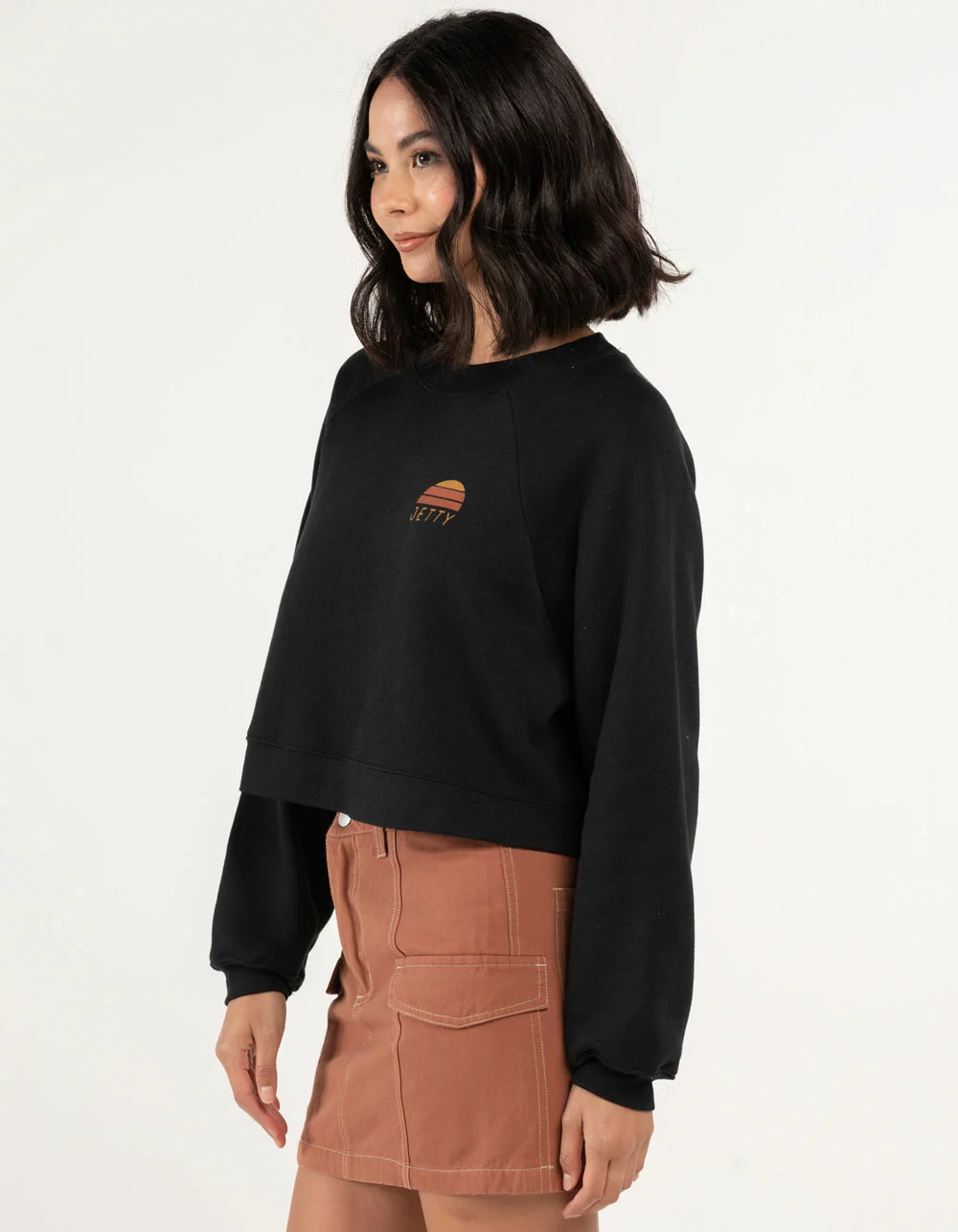 JETTY Sunup Womens Crewneck Crop Sweatshirt - Image 3