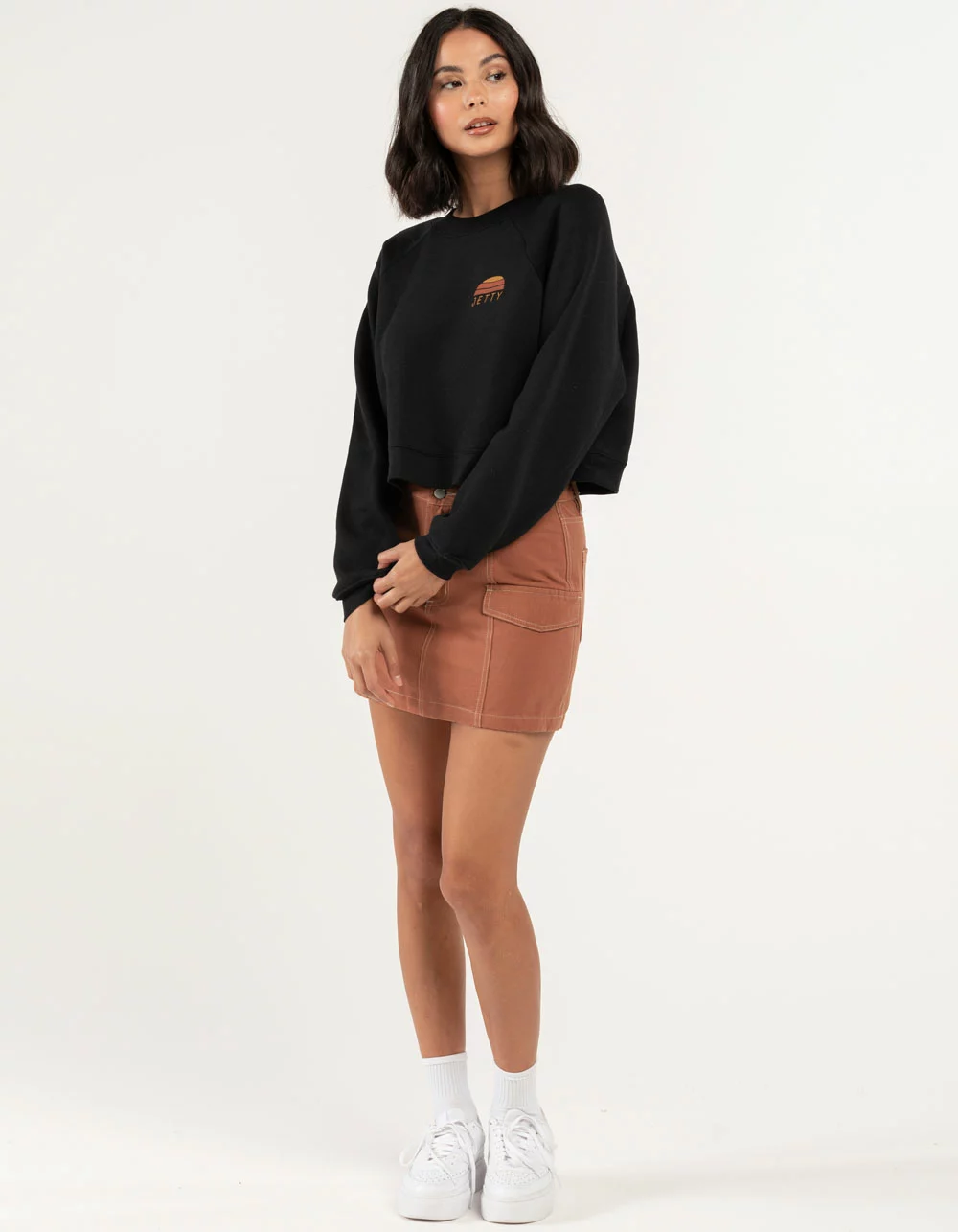 JETTY Sunup Womens Crewneck Crop Sweatshirt - Image 4