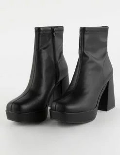 MIA Ilia Womens Square Toe Ankle Booties
