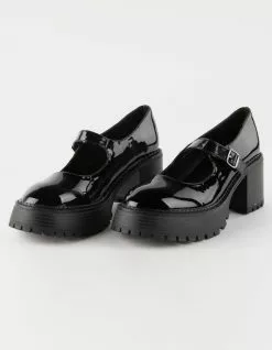 MIA Natania Mary Jane Womens Patent Shoes