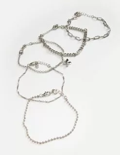FULL TILT 5 Pack Chain Butterfly Bracelets