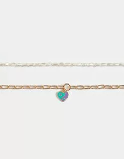 FULL TILT Pearl Chain Yin Yang & Heart Choker