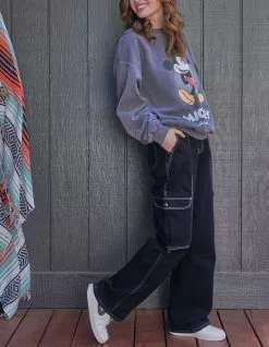 RSQ Womens Smock Waist Loose Cargo Pants