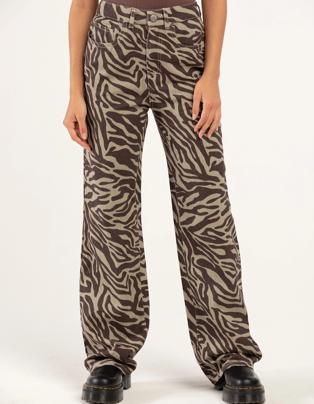 RSQ Womens High Rise Zebra Print Pants - Image 2