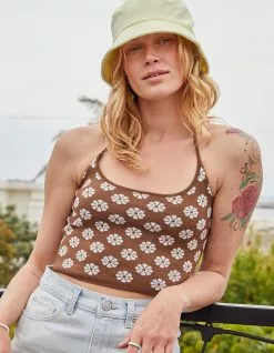 RSQ Womens Floral Halter Top