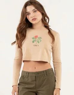 OBEY Flower Womens Crop Tee