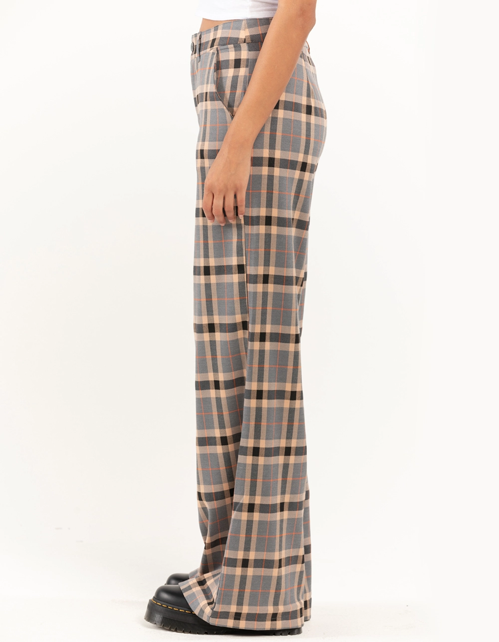 RSQ Womens Wide Leg Plaid Pants - Image 3