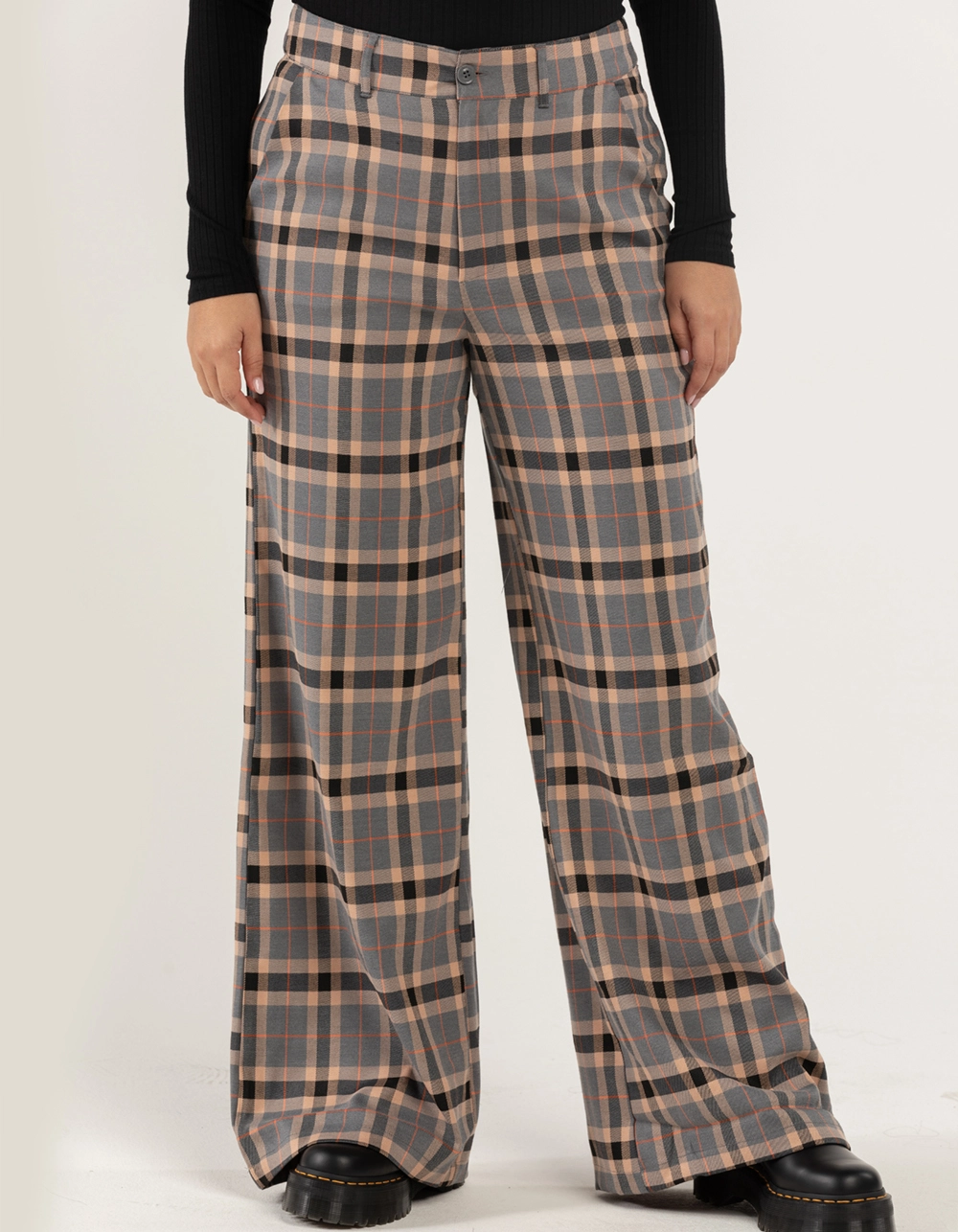 RSQ Womens Wide Leg Plaid Pants - Image 6