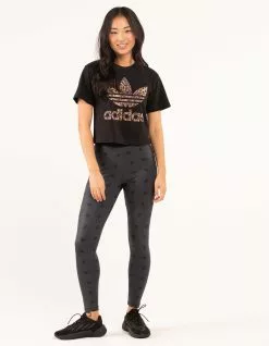 ADIDAS Womens 7/8 High Waist Allover Print Leggings