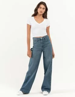 RSQ Womens Wide Leg Carpenter Jeans
