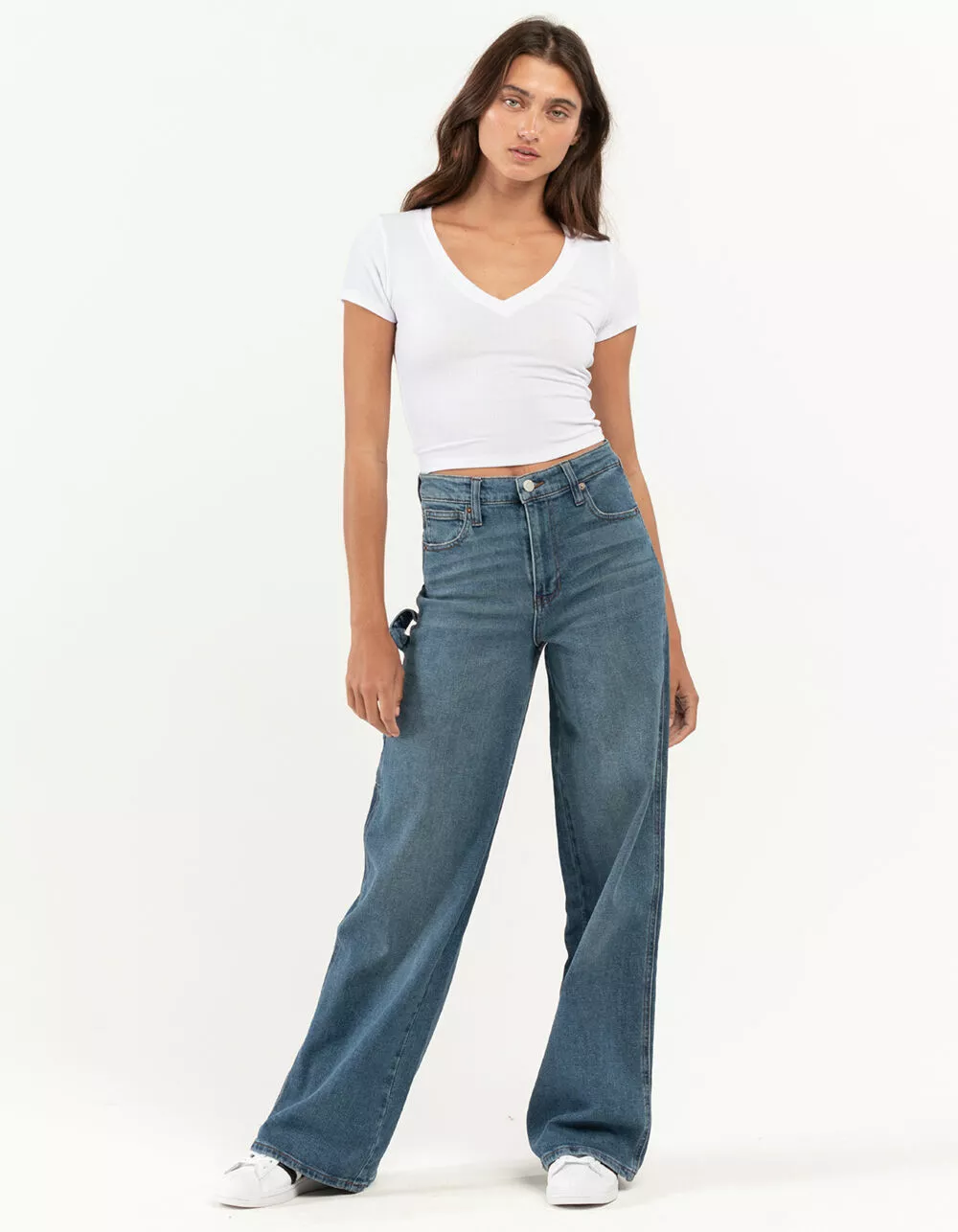 RSQ Womens Wide Leg Carpenter Jeans