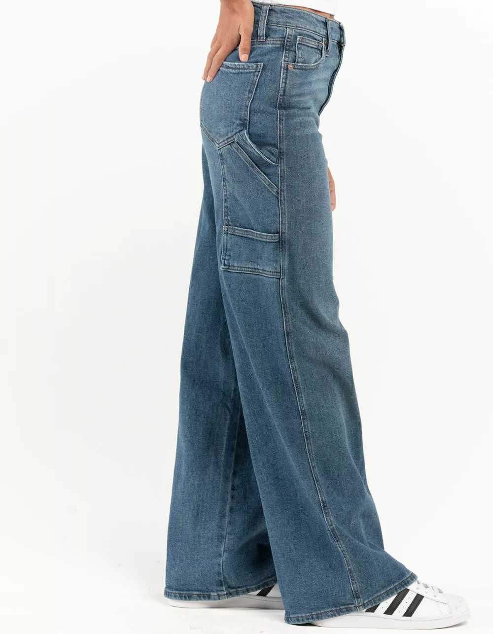RSQ Womens Wide Leg Carpenter Jeans - Image 2
